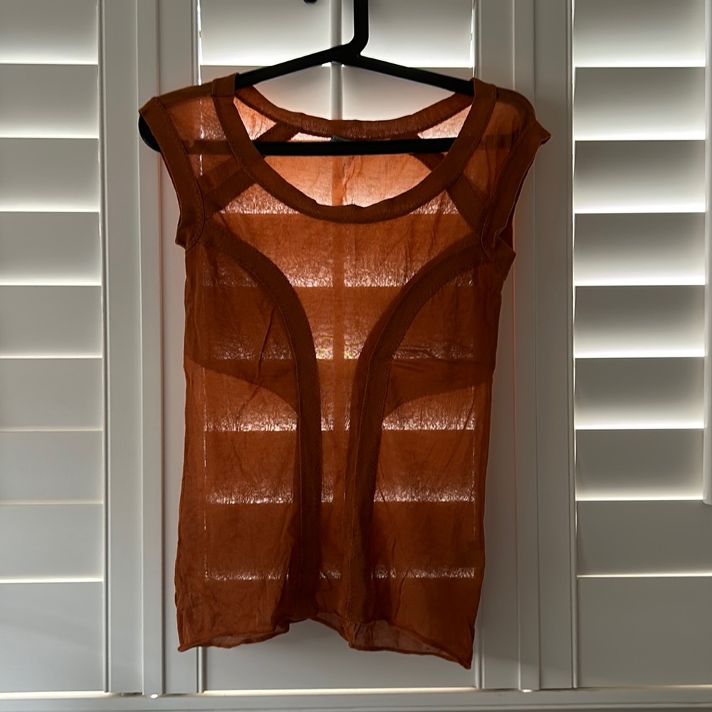 Bottega Veneta knit top dark orange/terracotta
